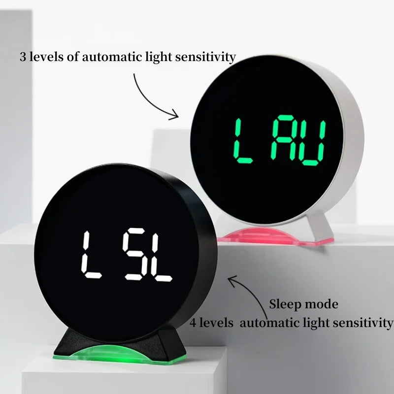 Réveil Numérique LED avec Lumière Ambiante et Double Alarme | Affichage Complet pour Un Réveil Personnalisé