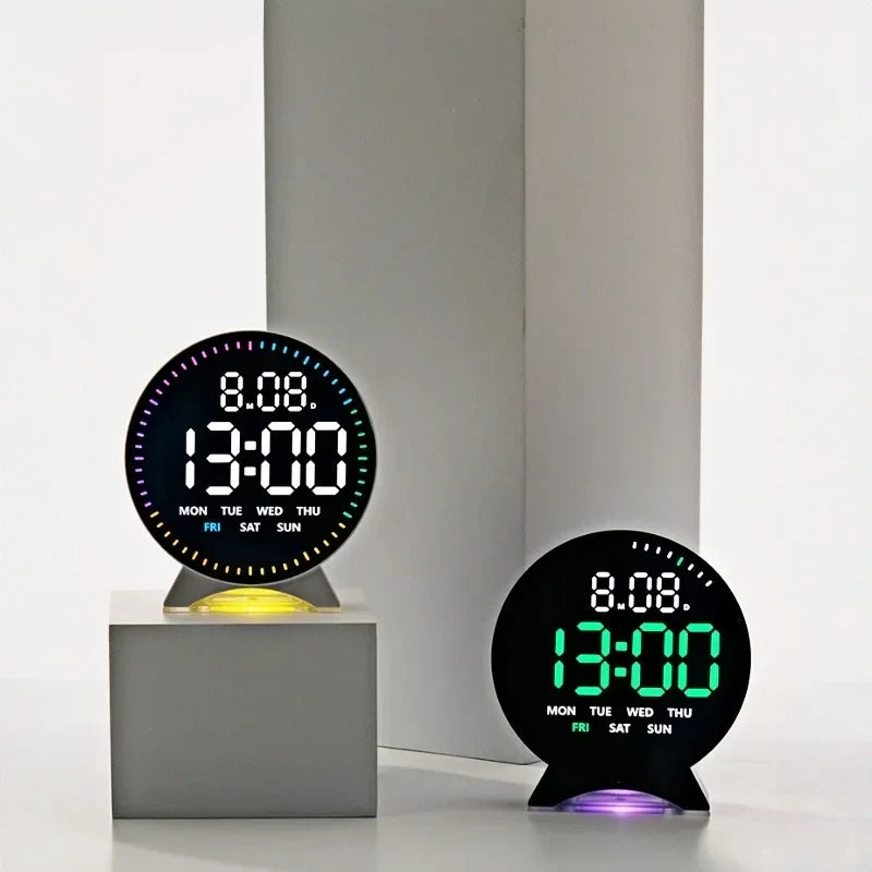 Réveil Numérique LED avec Lumière Ambiante et Double Alarme | Affichage Complet pour Un Réveil Personnalisé