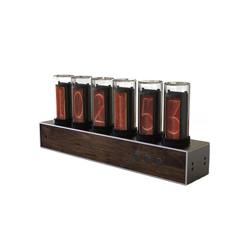 Horloge Nixie Bois Vintage