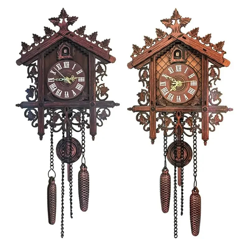 VARDA - Horloge coucou bois vintage