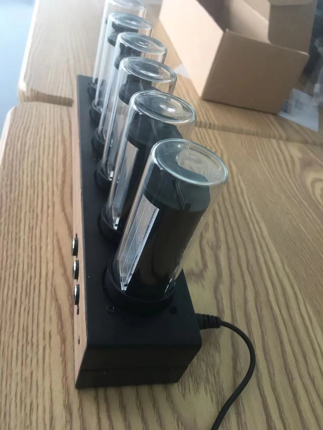 EDISON - Horloge Nixie bois vintage