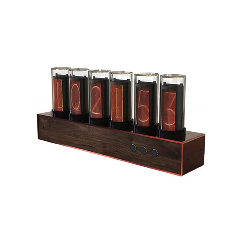 EDISON - Horloge Nixie bois vintage
