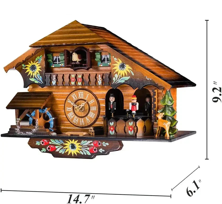 CABANE - Horloge coucou bois chalet