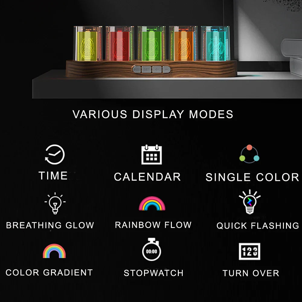 SPECTRA - Horloge Nixie RGB design