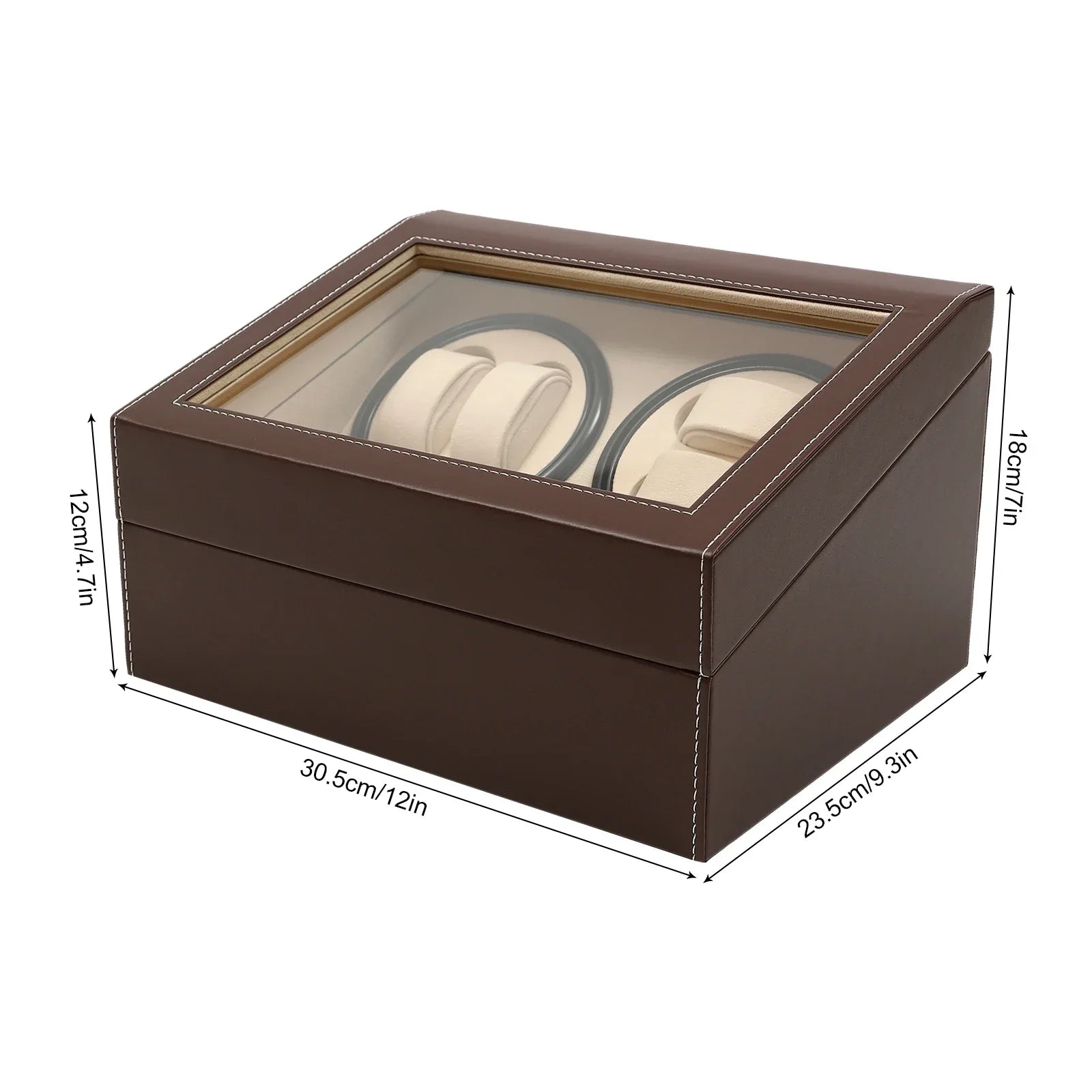 Vitrine Élégante | Boîte à Montres Automatique avec Rotation Silencieuse | Rangement Pratique pour Collectionneurs