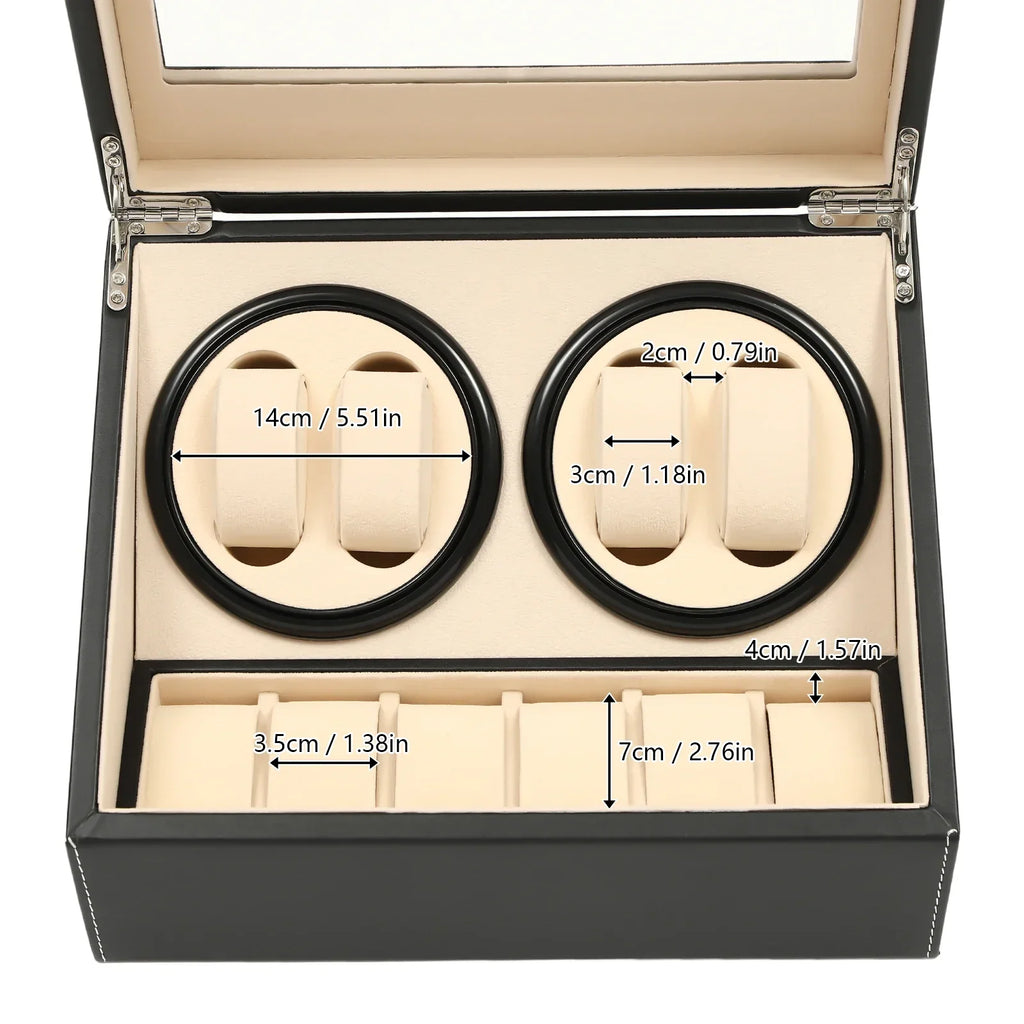 Vitrine Élégante | Boîte à Montres Automatique avec Rotation Silencieuse | Rangement Pratique pour Collectionneurs