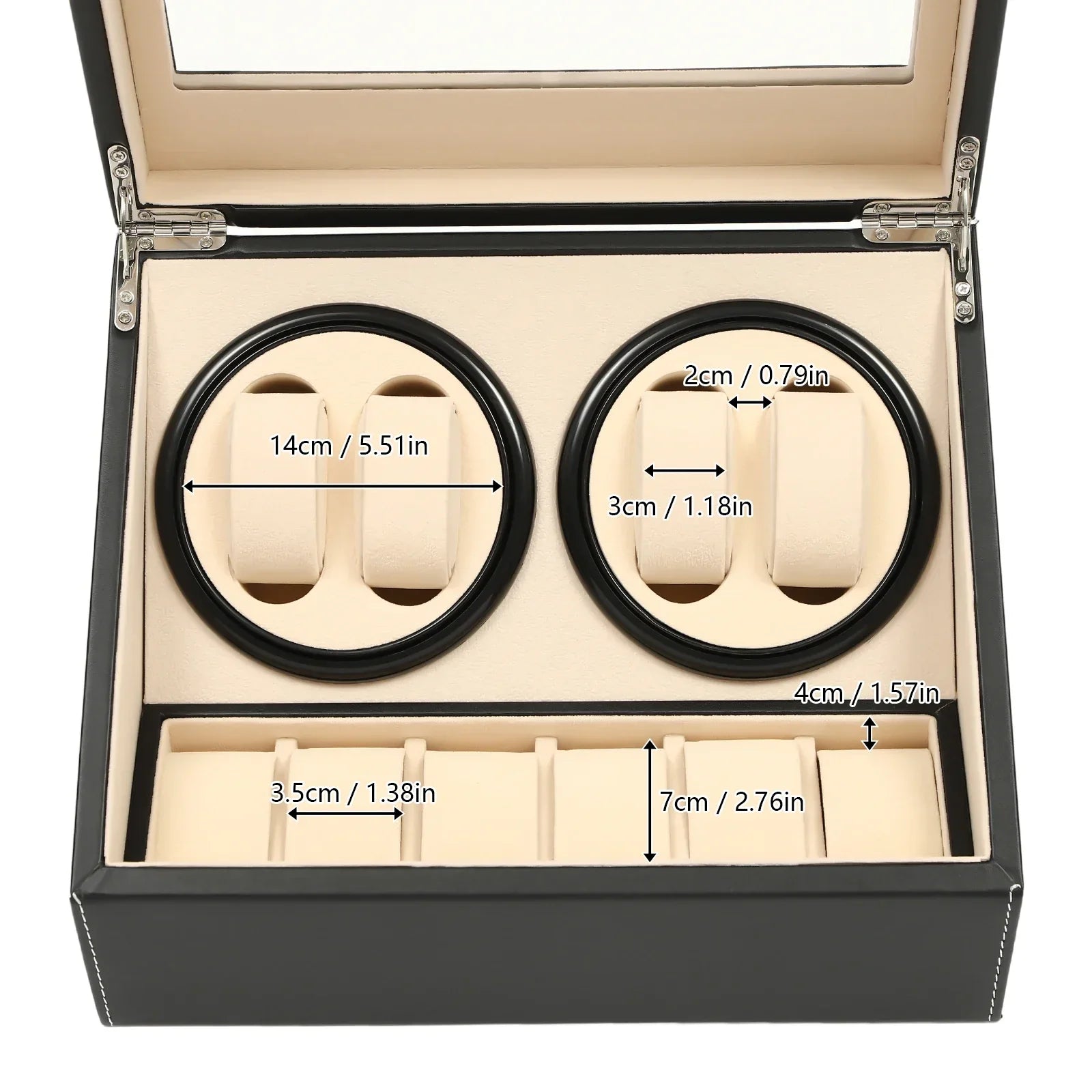Vitrine Élégante | Boîte à Montres Automatique avec Rotation Silencieuse | Rangement Pratique pour Collectionneurs
