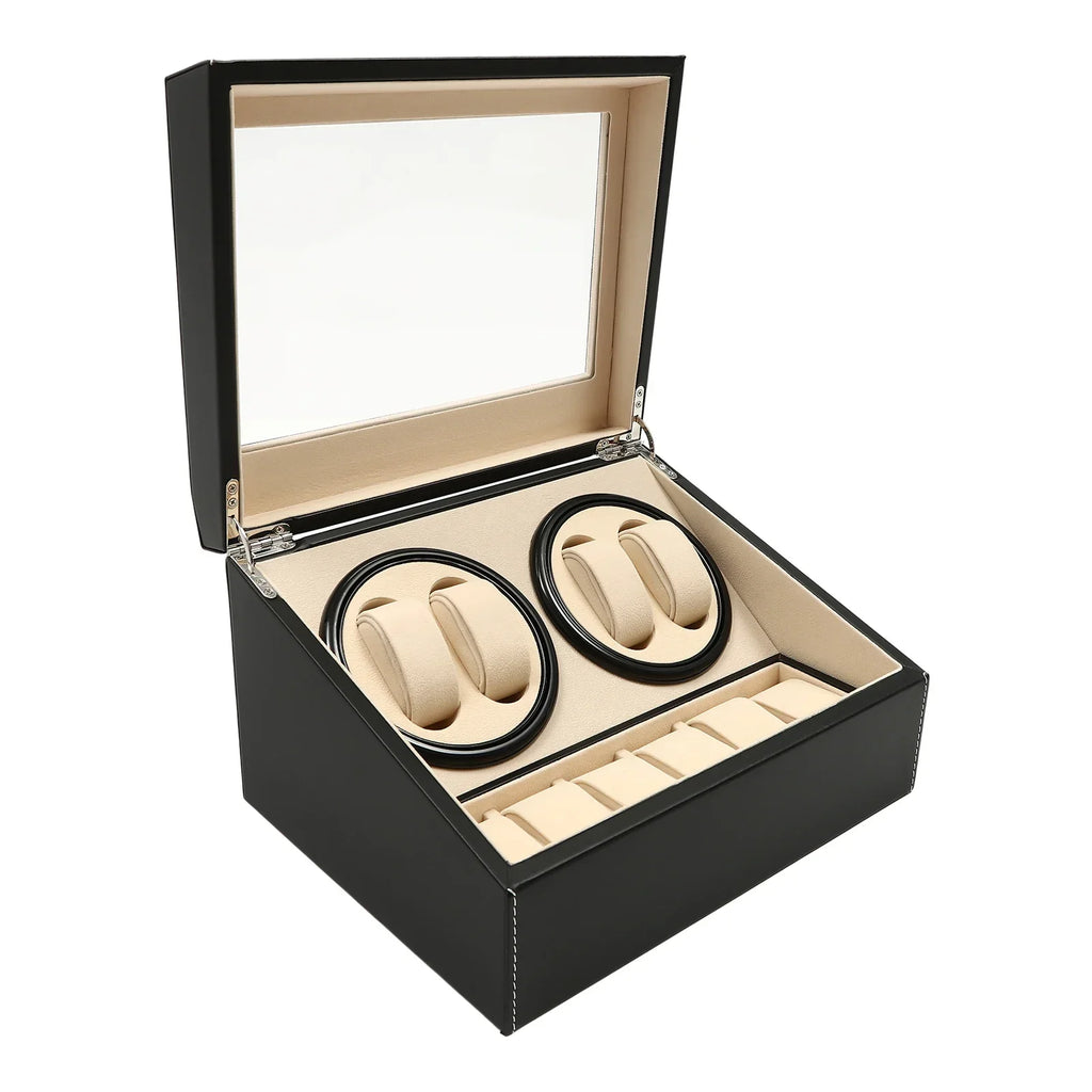 Vitrine Élégante | Boîte à Montres Automatique avec Rotation Silencieuse | Rangement Pratique pour Collectionneurs