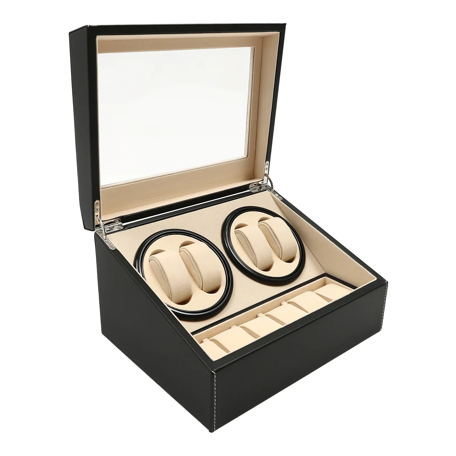 Vitrine Élégante | Boîte à Montres Automatique avec Rotation Silencieuse | Rangement Pratique pour Collectionneurs