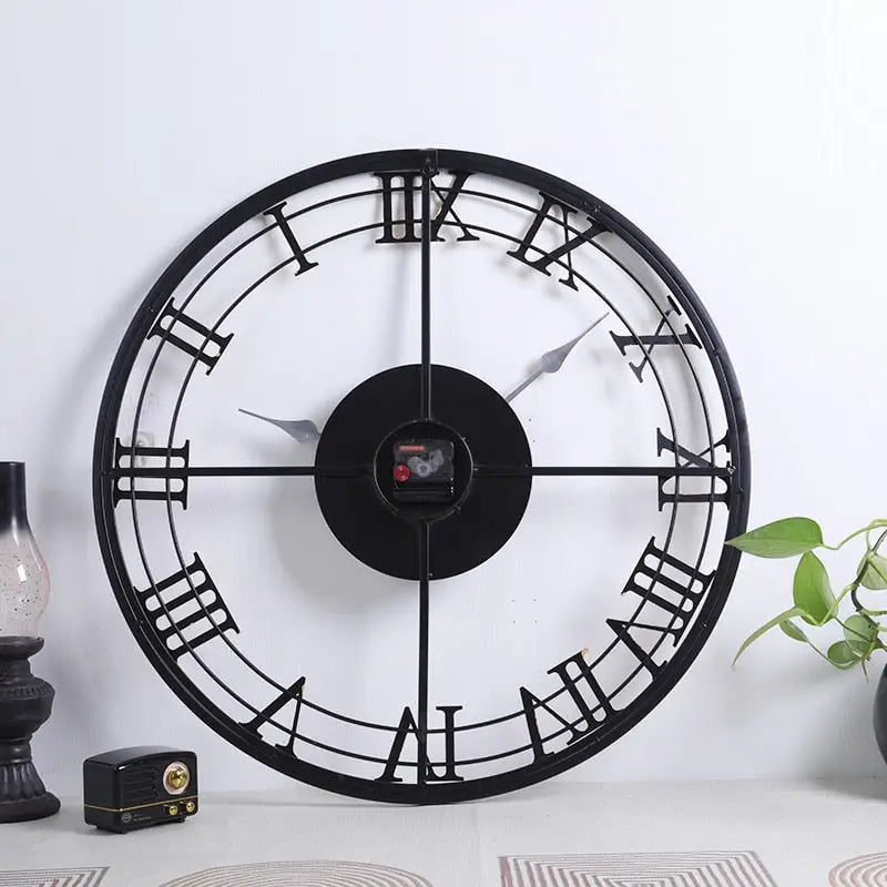 Grande Horloge Murale Design Chiffre Romain
