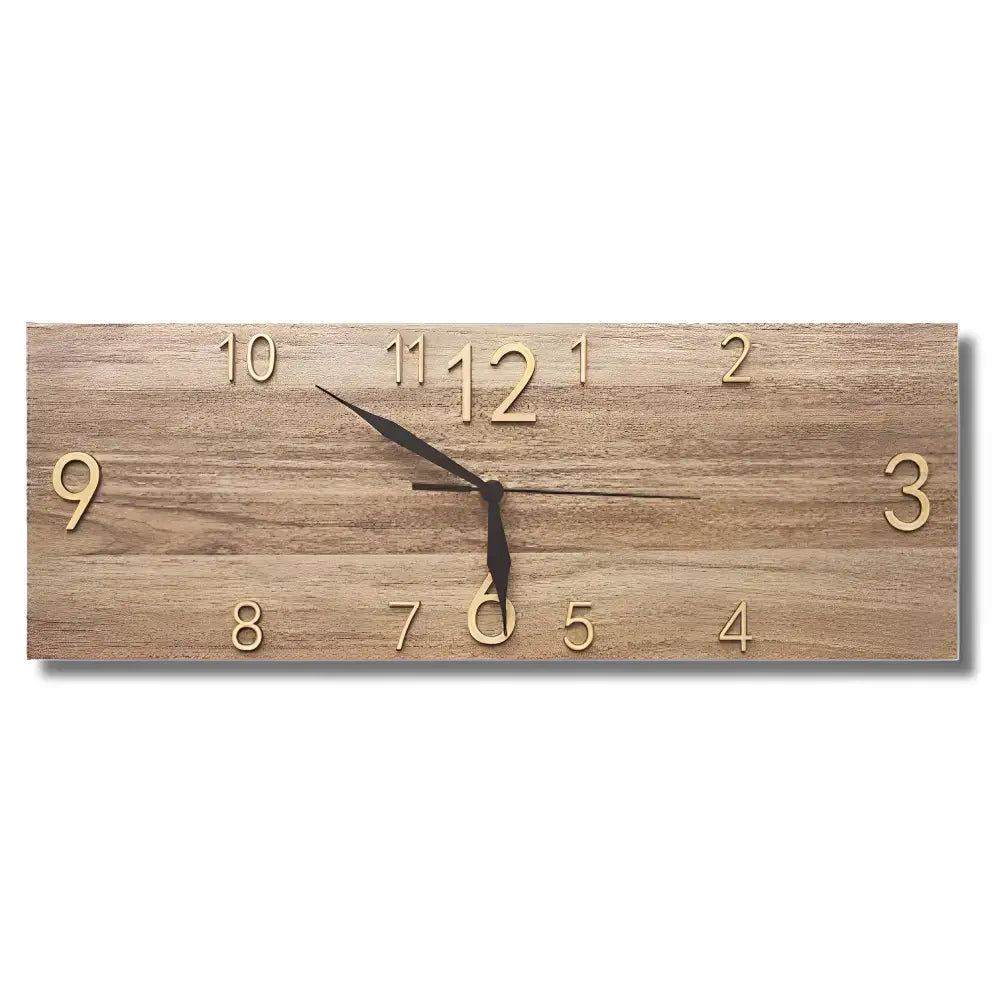NORDEN - Horloge murale rectangulaire bois