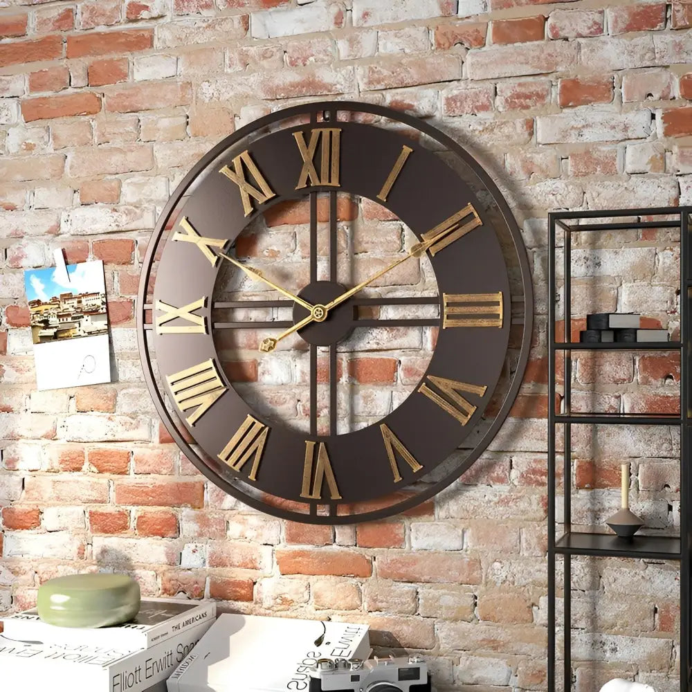 Grande Horloge Murale Industrielle