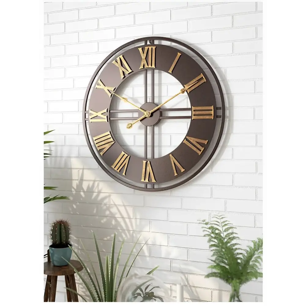 Grande Horloge Murale Industrielle