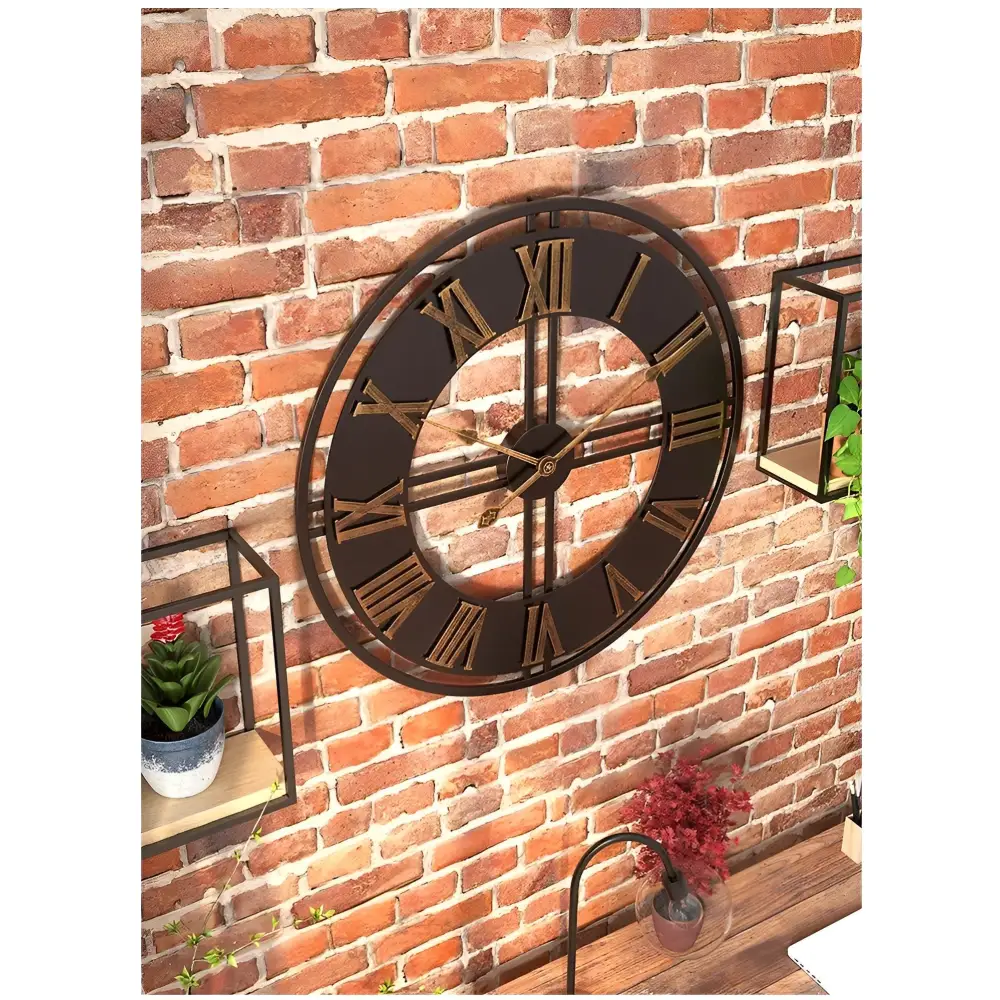 Grande Horloge Murale Industrielle