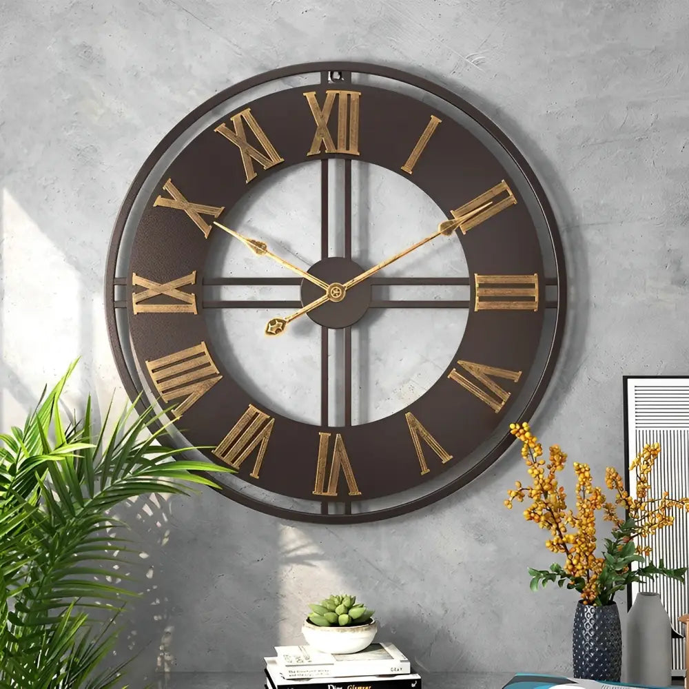 Grande Horloge Murale Industrielle