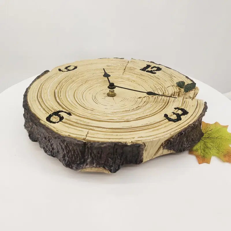 Horloge Murale Rustique en Forme de Bûche