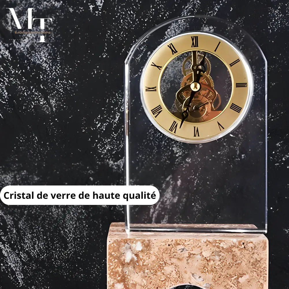 CRISTAL - Horloge de bureau transparente