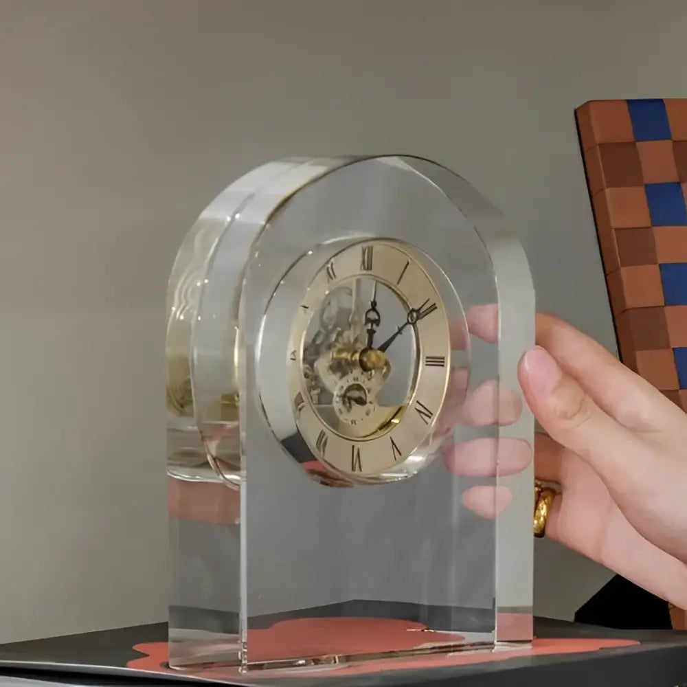 Horloge de Bureau Design Transparente