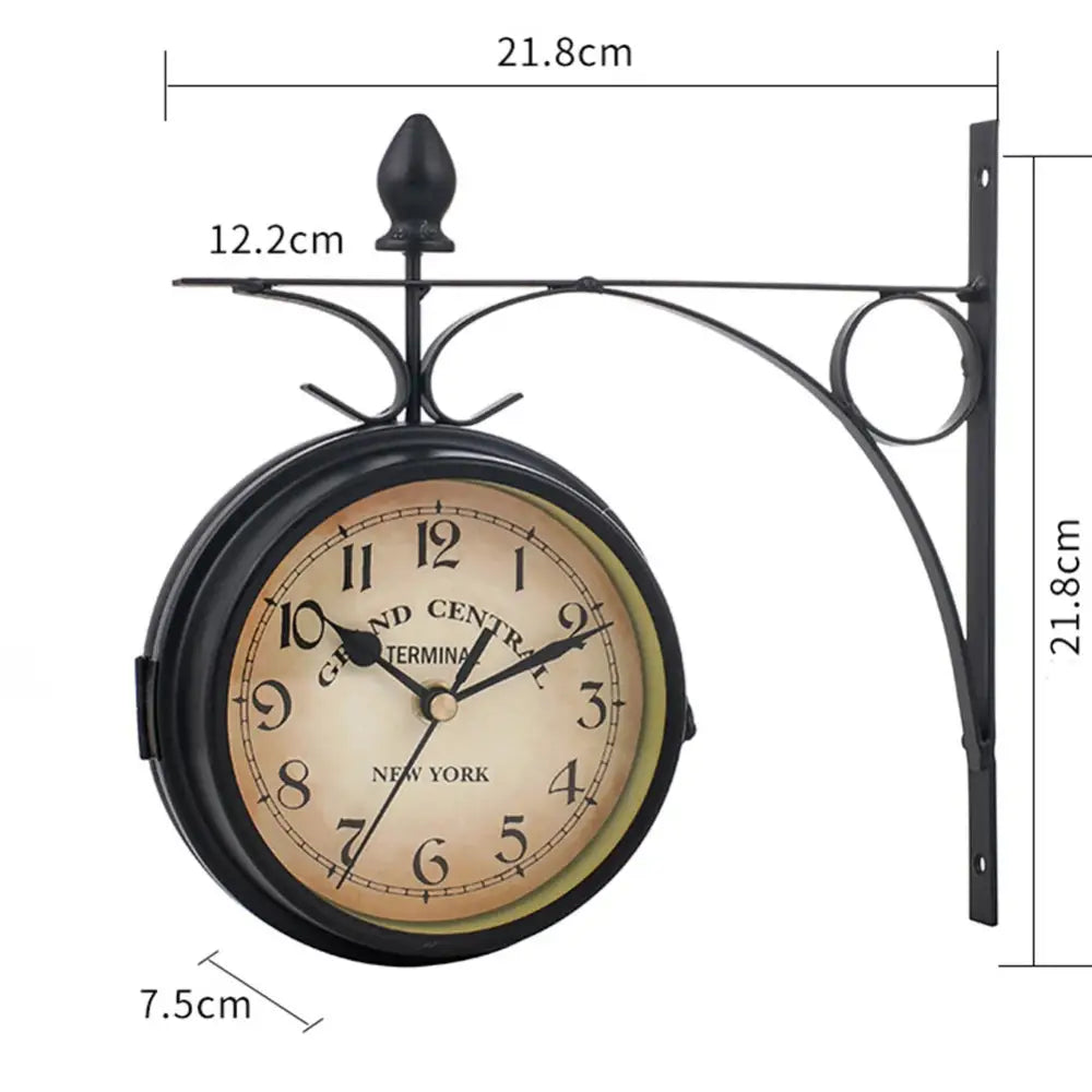 YORK - Horloge double face gare vintage