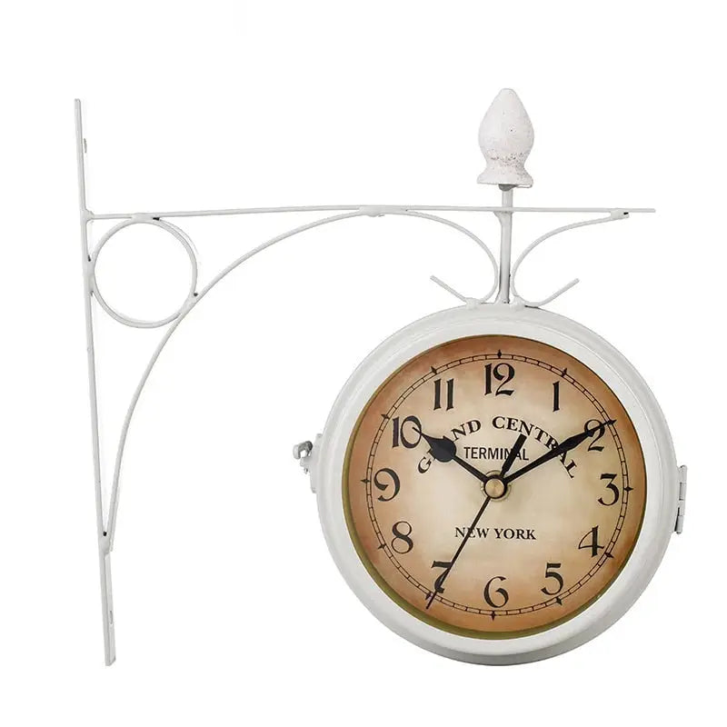 YORK - Horloge double face gare vintage