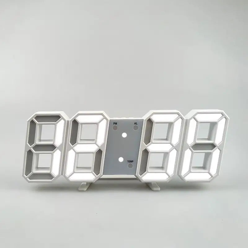 ALBA LED - Horloge murale numérique blanche