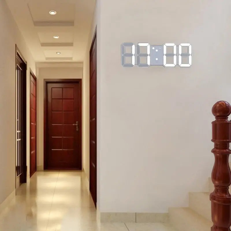 ALBA LED - Horloge murale numérique blanche