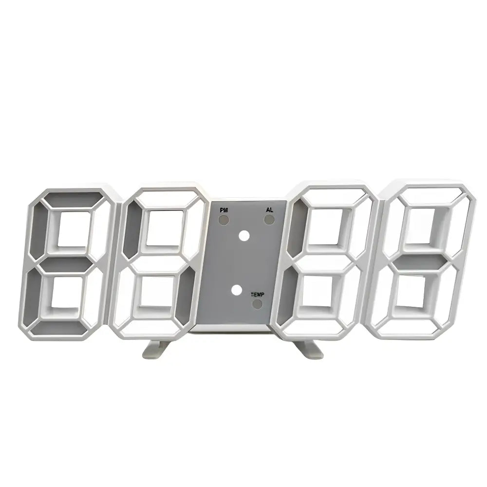 ALBA LED - Horloge murale numérique blanche