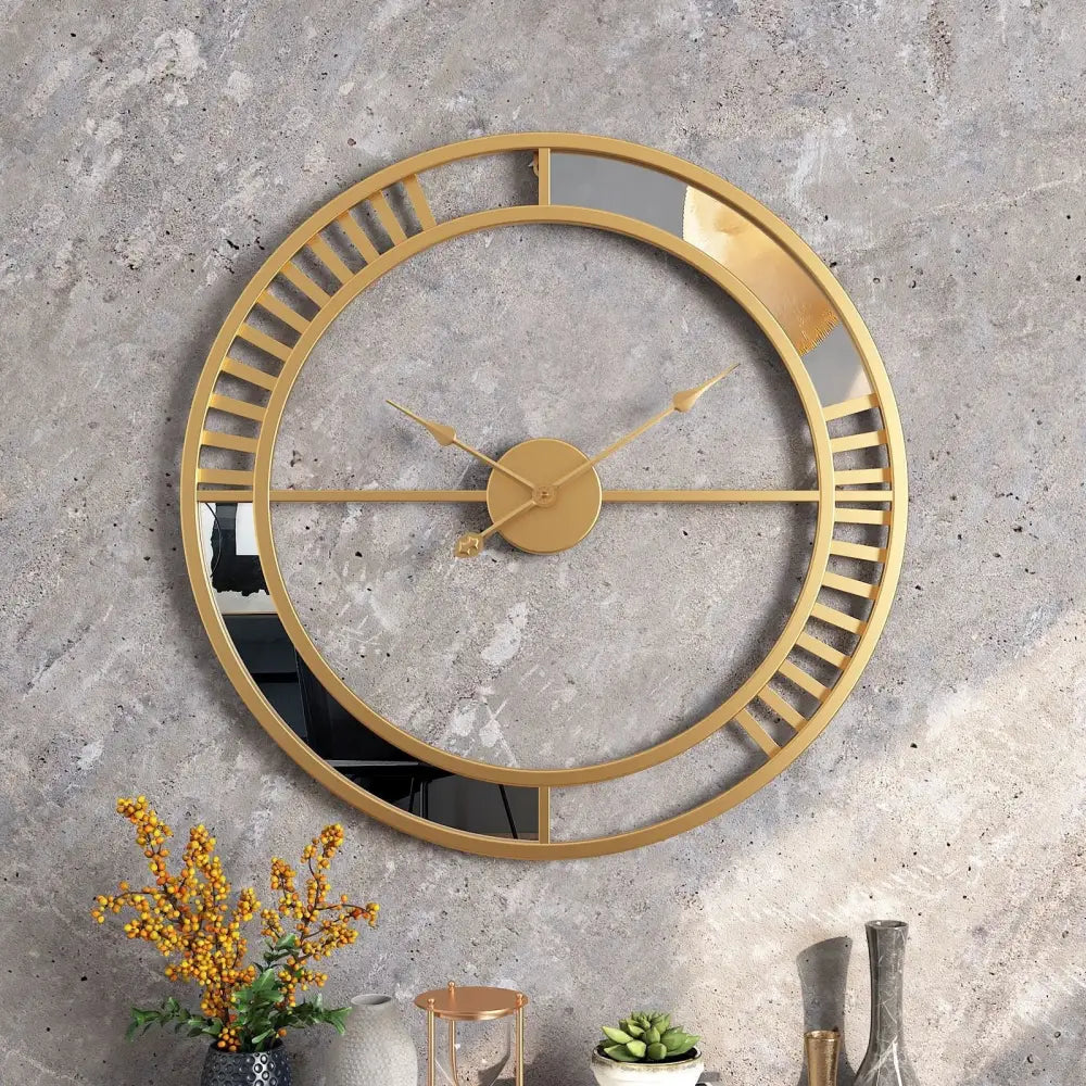 MIRAGE - Horloge murale industrielle miroir