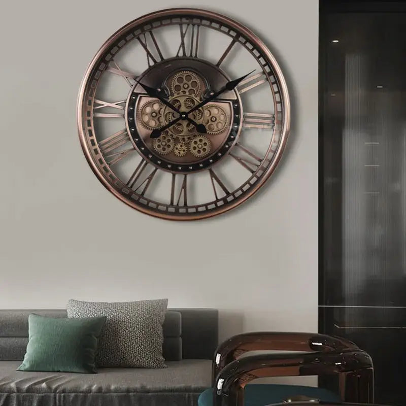 MEKA - Grande horloge murale industrielle