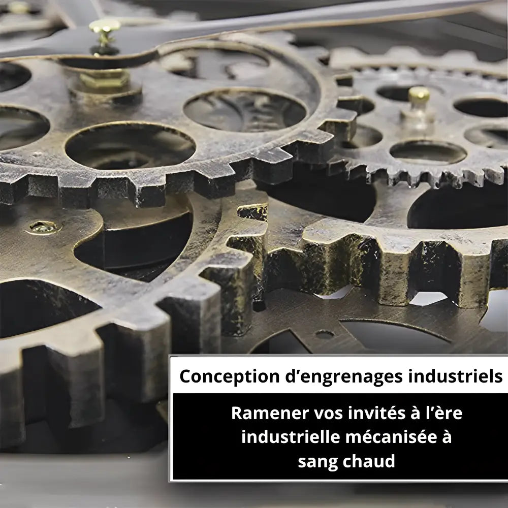MEKA - Grande horloge murale industrielle