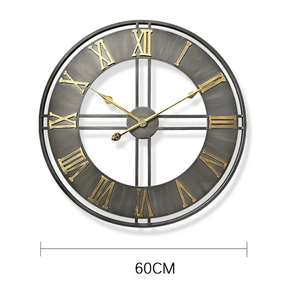 Horloge Murale Déco Loft Métal Vieilli
