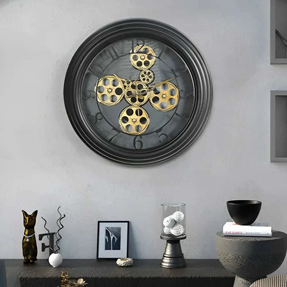 Horloge Murale Engrenages Apparents