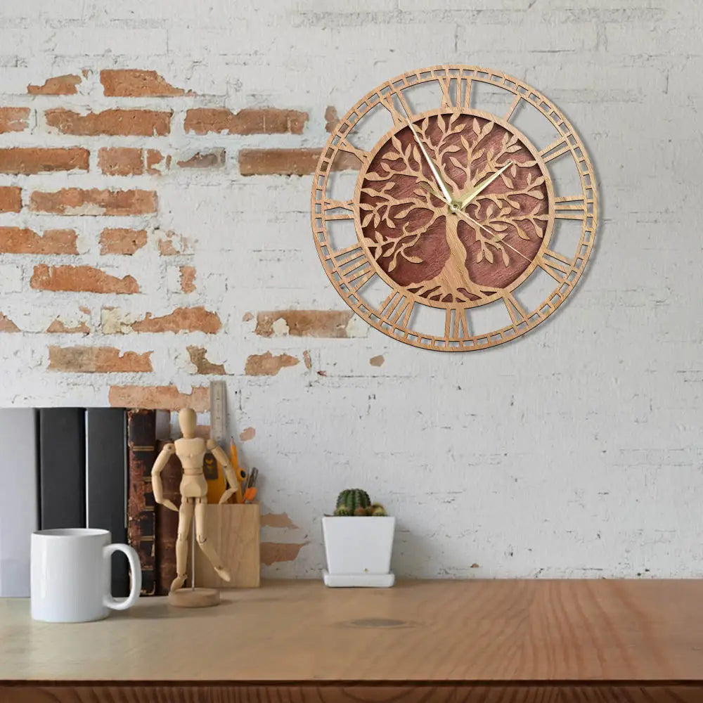 SYLVA - Horloge murale arbre de vie 30-40 cm