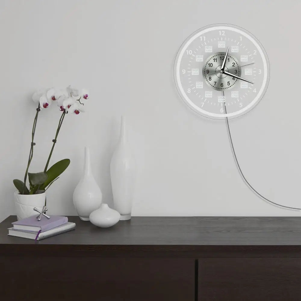 Horloge Murale avec Rétro-éclairage LED