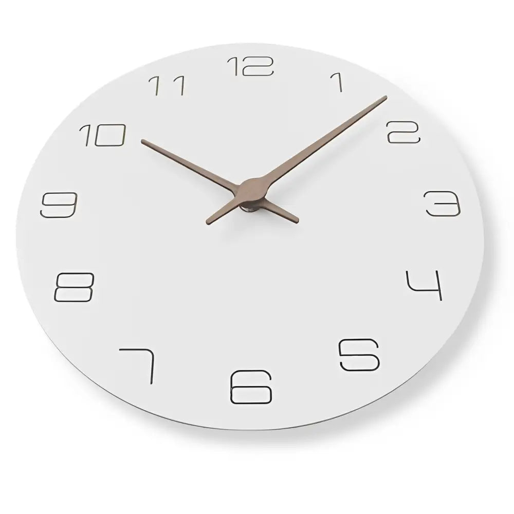 LUMI - Horloge murale bois blanc 30 cm