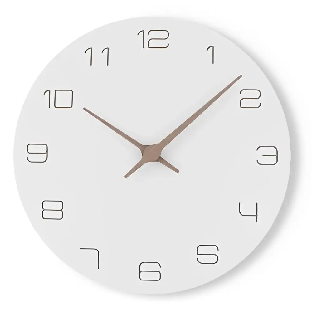 LUMI - Horloge murale bois blanc 30 cm