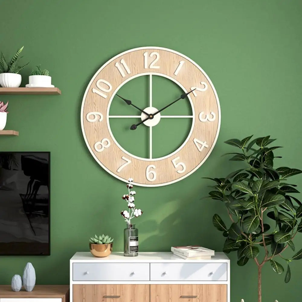 Horloge Murale Scandinave Bois Naturel