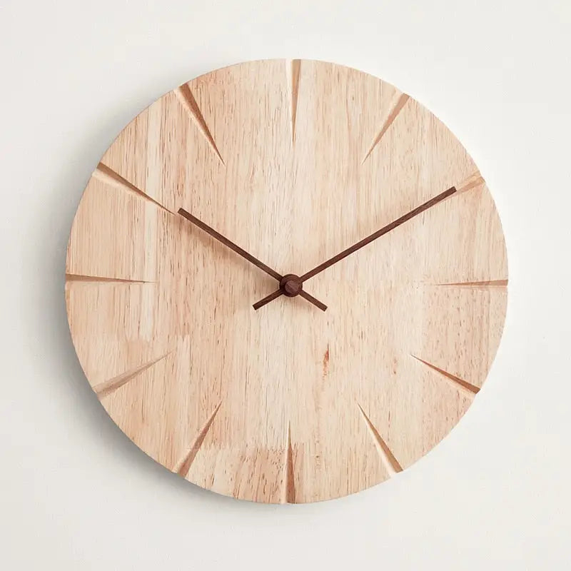 RELIEF - Horloge murale bois sculpté 30 cm