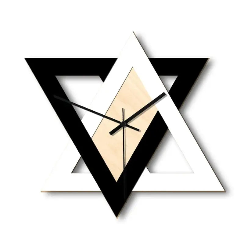 Horloge murale Triangle noir et blanc