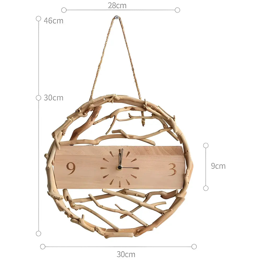 Horloge Murale Branches Naturelles