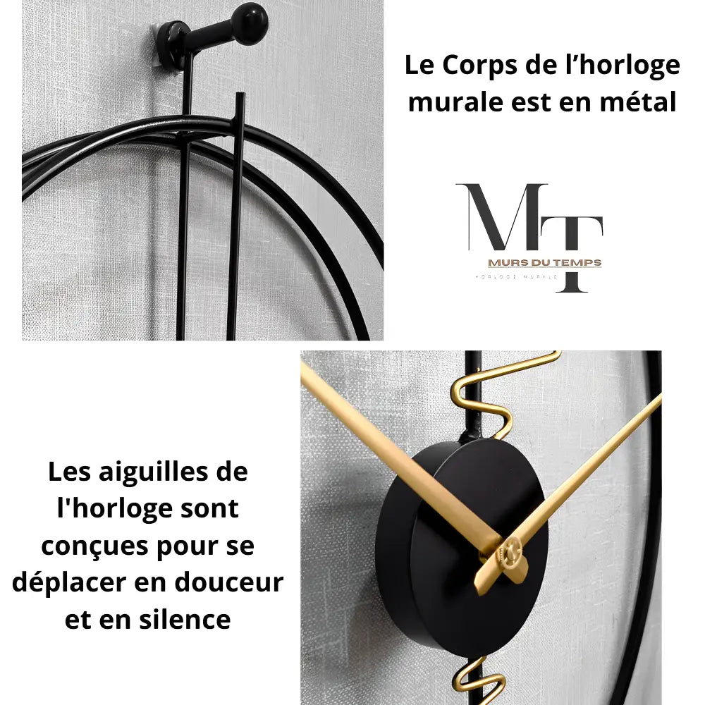 NIMBUS - Horloge murale cercle abstrait