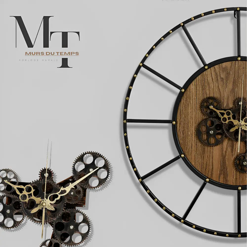 GEARIS - Grande horloge murale design à engrenage