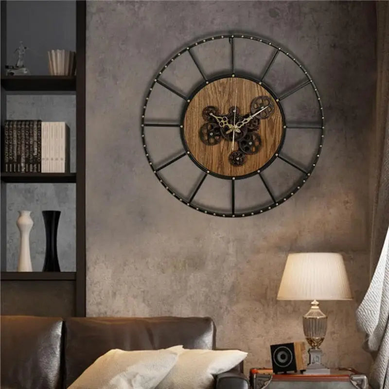 GEARIS - Grande horloge murale design à engrenage