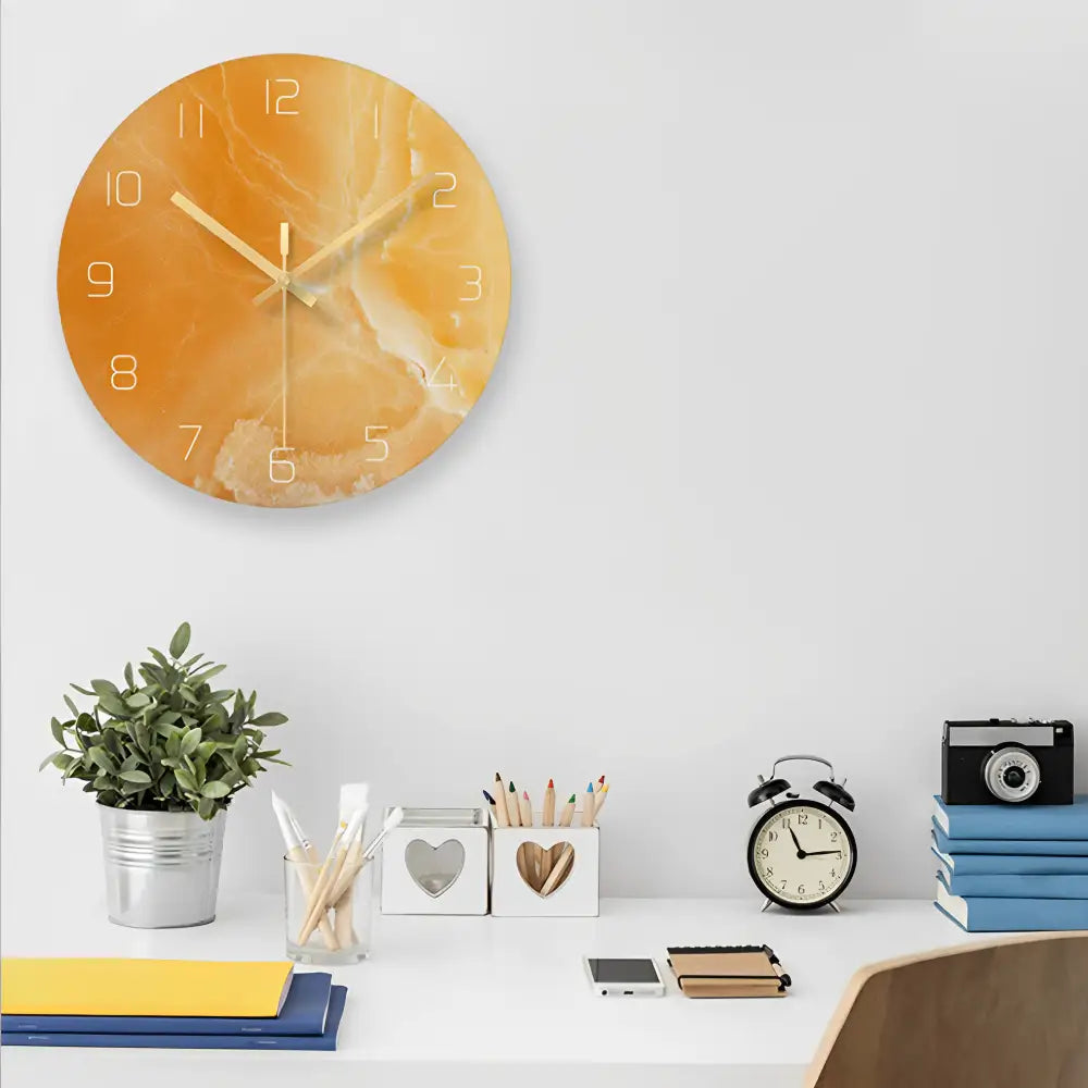 horloge murale design en verre