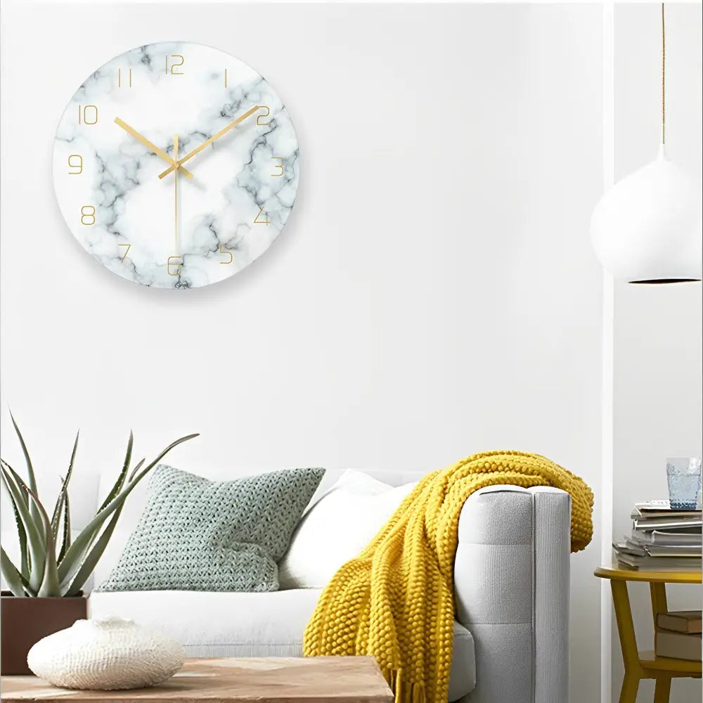 horloge murale design en verre