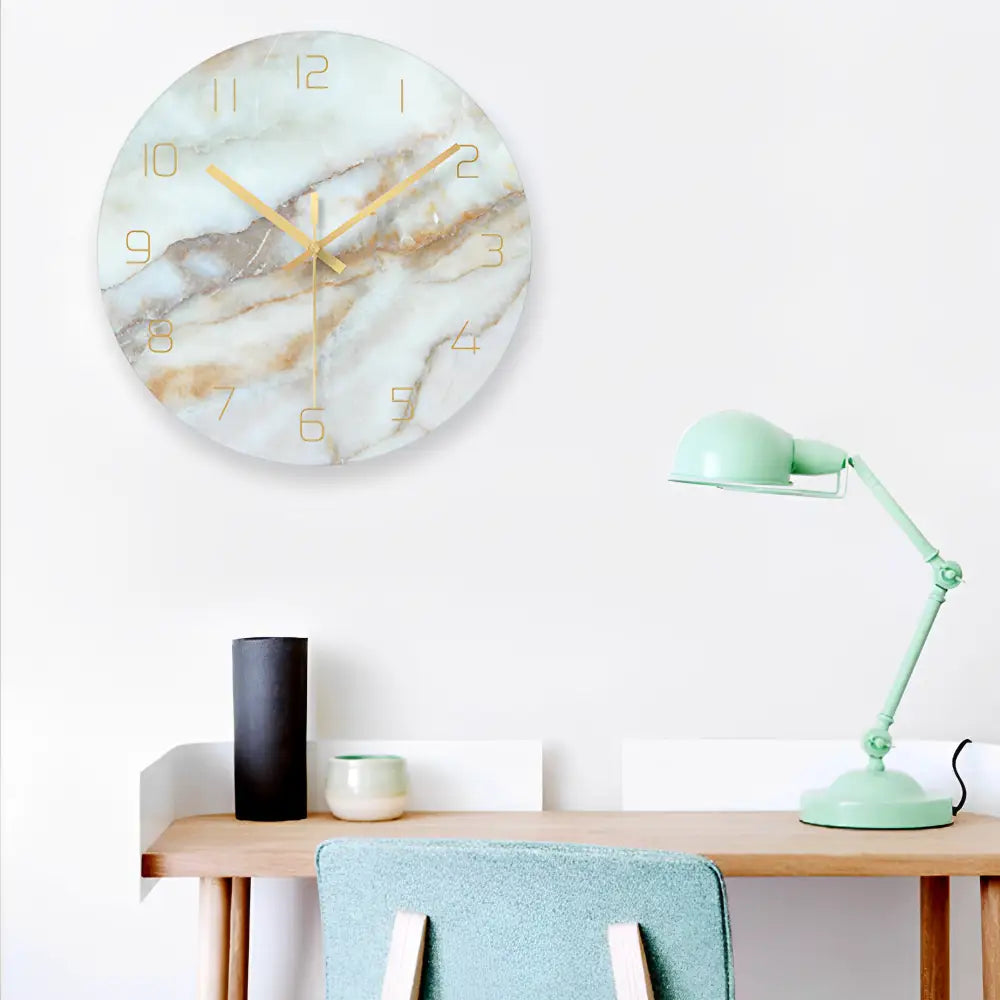 horloge murale design en verre