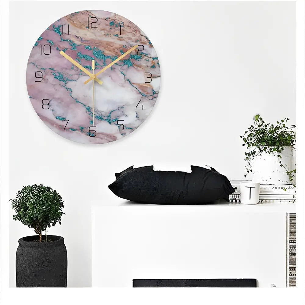 horloge murale design en verre