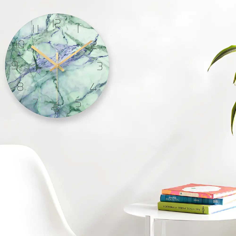 horloge murale design en verre