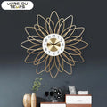 Horloge Murale Fleur Dorée Design