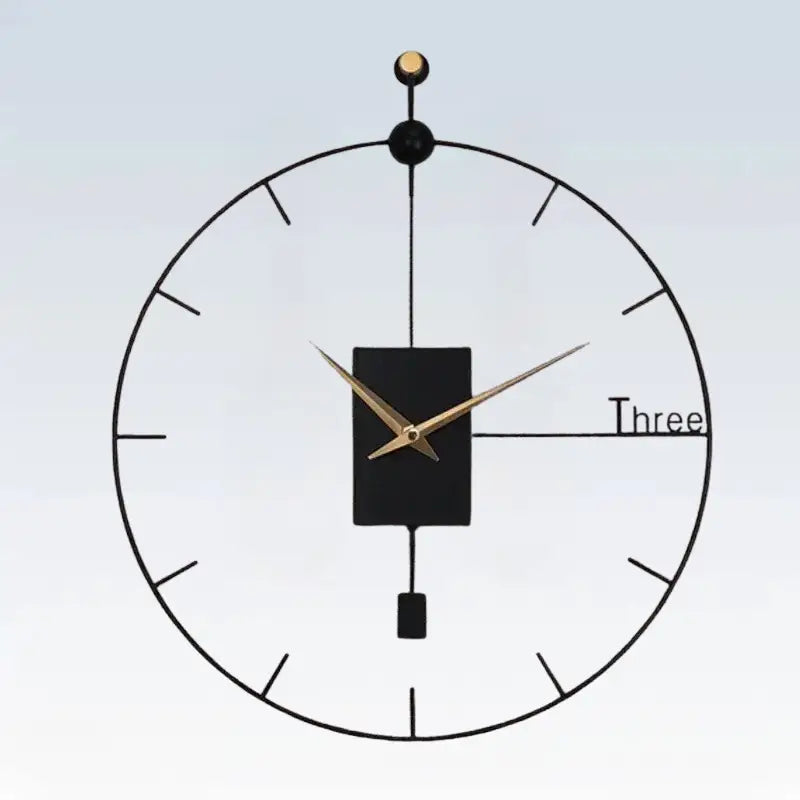 Horloge Murale Design Noire